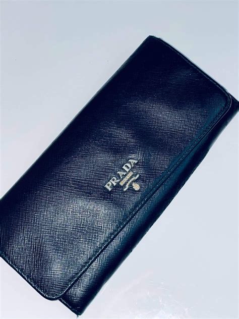 prada flap wallet|authentic prada wallet sale.